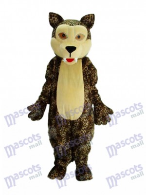 White Face Panther Mascot Adult Costume Animal