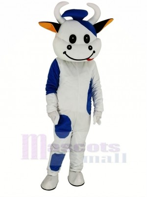 Blue Cattle Cow Mascot Costume Animal