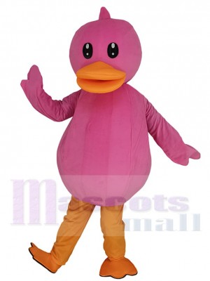 Cute Pink Duck Mascot Costume Animal