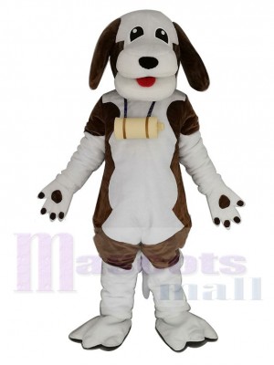 Cute Brown and White Dog Mascot Costume Animal
