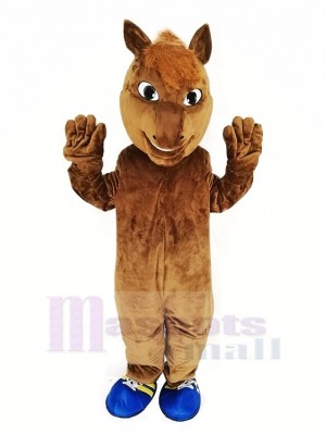 Brown Horse Race Mascot Costume