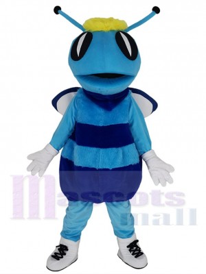 Blue Hornet Bee Mascot Costume Animal