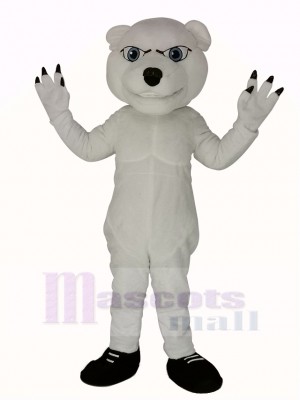 Muscle Polar Bear Mascot Costume Animal