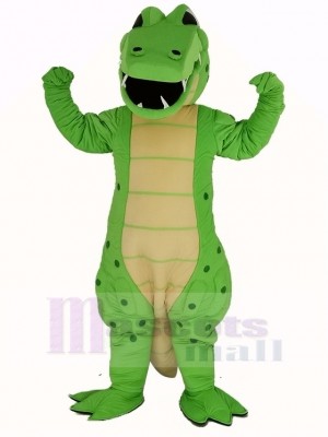 Power Green Crocodile Mascot Costume Animal