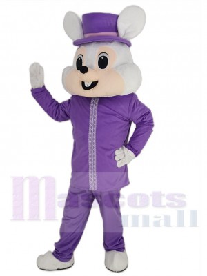 Friendly Purple Easter Bunny Mascot Costume Animal