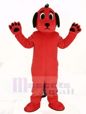 Red Dog with Black Ears Mascot Costume Animal