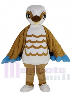 Brown and White Bird Mascot Costume