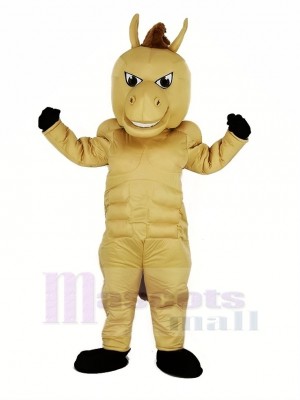 Light Brown Power Horse Mascot Costume Animal	