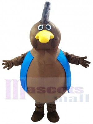 Brown Long Beak Bird Mascot Costume Animal