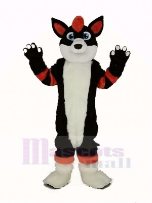 Orange and Black Husky Dog Fursuit Mascot Costume