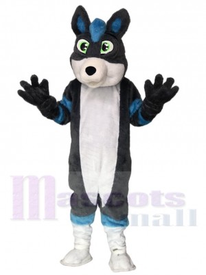 Gray and Blue Husky Dog Fursuit Mascot Costumes Animal