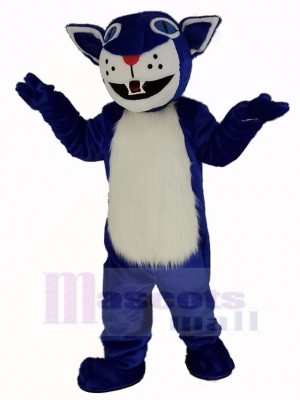 Dark Blue Wildcat Mascot Costume Animal