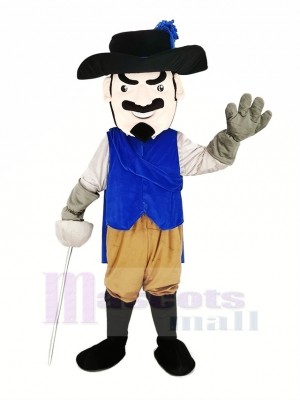Cavalier Rapid with Blue Coat Mascot Costume People