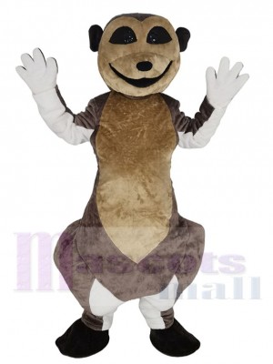 Smiling Brown Meerkat Mascot Costume Animal