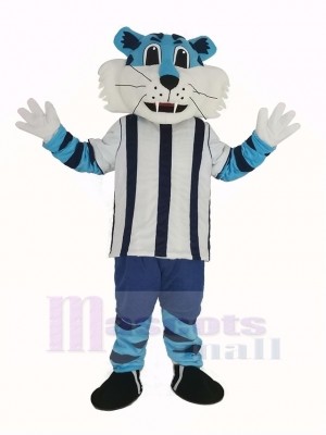 Blue Tiger Mascot Costume Animal