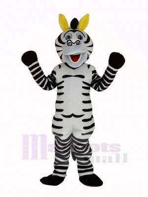 Happy Zebra Mascot Costume Animal