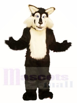 Black & White Wolf Mascot Costume Free Shipping 