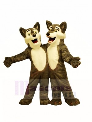 Boy & Girl Wolf Mascot Costumes 