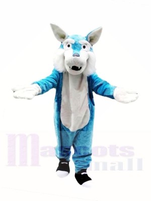 Cheap Blue Wolf Mascot Costumes 