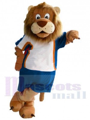 Friendly School Lion Mascot Costume Animal