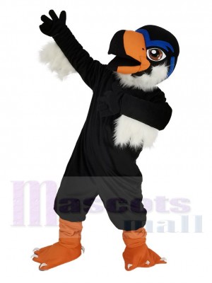 Black Fierce Eagle Mascot Costume Bird