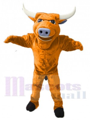 Strong Yellow Bull Mascot Costume Animal
