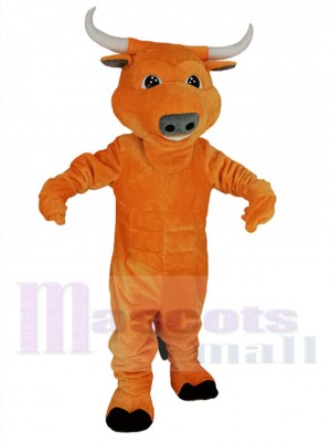 Robust Orange Bull Mascot Costume Animal