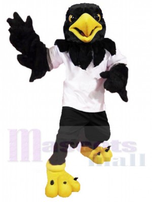 Keen Black Hawk Mascot Costume Animal
