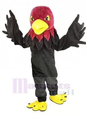 Cool Black Hawk Mascot Costume Animal