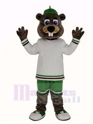 Sport Beaver with Big Nose Mascot Costume