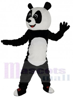 Cute White and Black Panda Mascot Costume Animal