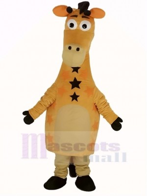 Cute Yellow Giraffe Mascot Costume