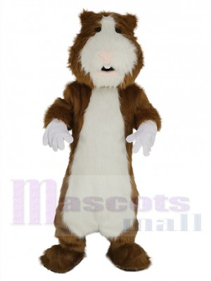 Cute Brown and White Hamster Mascot Costume Animal	