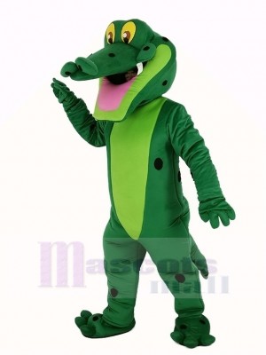 Smiling Alligator Mascot Costume Adult