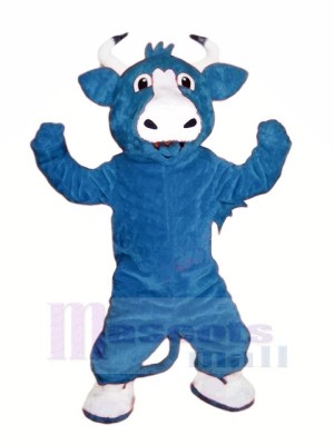 Happy Blue Bull Mascot Costumes Cheap	
