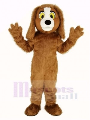 Brown Furry Dog Mascot Costume Animal