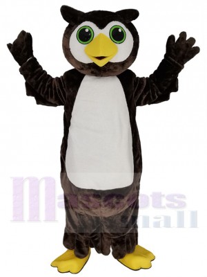 Dark Brown Owl Mascot Costume Animal