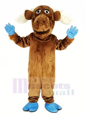 Funny Brown Moose Mascot Costume