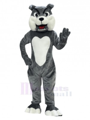 Grey Bulldog Mascot Costume Animal