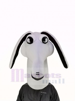 White Aardvark Mascot Costume Animal Head Only