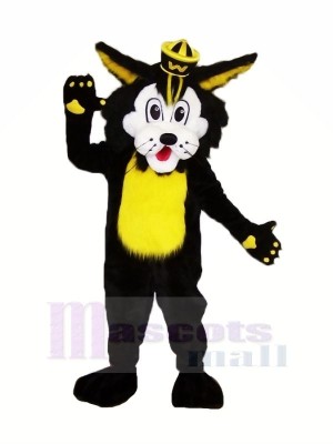 Black Wildcat Mascot Costumes Cartoon	