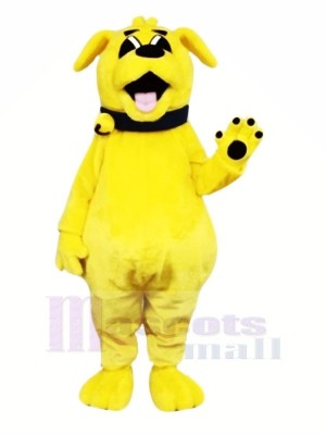 Strong Yellow Dog Mascot Costumes Cartoon