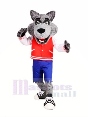 College Wolf Mascot Costumes Cartoon	