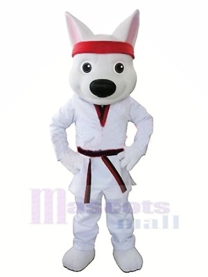 Sport White Wolf Mascot Costumes Cartoon