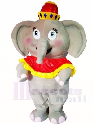 Big Elephant With Red Hat Mascot Costumes Cartoon