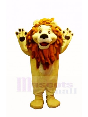 Cute Smiling Lion Mascot Costumes Cartoon