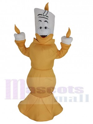 Lumiere Mascot Costume Cartoon from Beauty and the Beast
