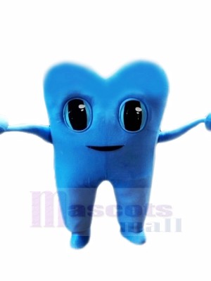 Blue Tooth Mascot Costume Cartoon