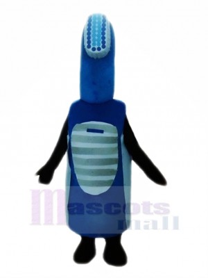 Blue Electric Toothbrush Mascot Costume Cartoon