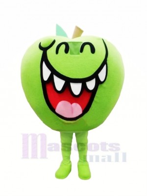 Funny Green Apple Fruit Mascot Costume Cartoon 